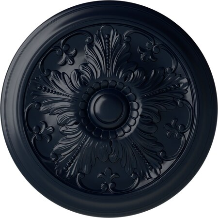 Ekena Millwork Vienna Ceiling Medallion (Fits Canopies up to 3 1/4"), Hnd-Painted Midnight Dream, 16 7/8"OD x 5/8"P CM17VIMDF